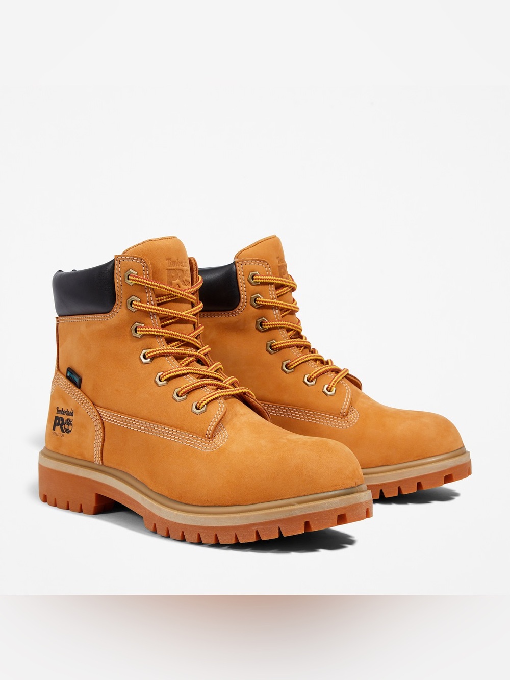 Timberland Nubuck Women’s Work Boots Wheat Tan Steel Toe - Size 6.5